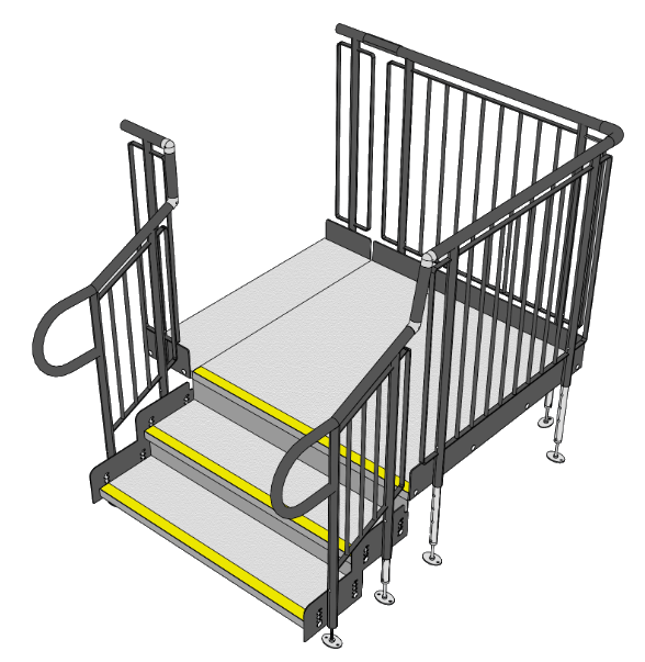 Infill on step unit